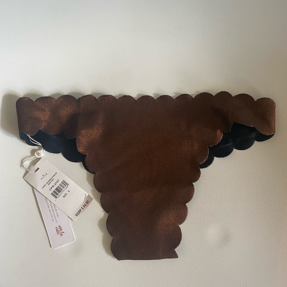 NWT PilyQ Copper Reversible Wave Bikini Bottoms - Picture 6 of 7